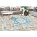 Floral Rug Gift Rugs Bathroom Rugs Floor Rugs Blue Rugs Moroccan Design Rugs Medallion Rugs Large Rug Bedroom Rugs Turkish Rug 2.6 x6.5 - 80x200 cm