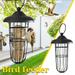 TERGAYEE Metal Squirrel Proof Bird Feeder Hanging Metal Windproof Ball Bird Feeder Creative Fashion Bird Feeder Hummingbird Divider for Outside Garden Yard Decoration