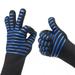 Mifelio Gloves for Cold Weather BBQ Grilling Cooking Gloves Extreme Heat Oven Welding Gloves Snow Ski Gloves for Women One Size