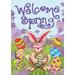 Toland Home Garden Welcome Spring Easter Flag 12x18 Inch Double Sided for Outdoor Spring House Yard Decoration