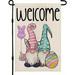 Welcome Easter Gnome Gnome Hand Egg Carrot Rabbit Colorful Garden Flag 12x18 inch Home Outdoor Yard Holiday Garden Flag Decoration -D