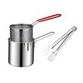 Stainless Steel Fryer Japanese Frying Pot Air Basket Dad Stove Pasta Airfryer Deep Fat Fryers for The Home