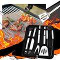 Sueyeuwdi Grilling Gifts For Men Grilling Accessories Grill Utensils Bbq Barbeque Kit Cooking 5Pcs Tool Case Stainless Set Accessories Bbq Portable Steel Kitchenï¼ŒDining & Bar