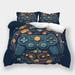 Home Bedding Suit Game Handle Printed Comforter Cover Pillowcase Newly Design Bedroom Decor California King (98 x104 )