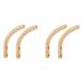 4X Wooden Wall Hooks Plant Hangers Indoor Wall Mounted Plant Hooks for Hanging Plants Flower Bracket Wind Chimes Hooks