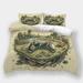 Home Bedding Suit Game Handle Printed Comforter Cover Pillowcase Newly Design Bedroom Decor California King (98 x104 )