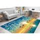 Coastal Rug Tropical Rug Beach Soft Rug Sunrise Rug Sunset Rug Blue Decor Rug Modern Rug Entry Rug Thick Rug Pattern Rug Car Mat 2.6 x9.2 - 80x280 cm