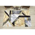 Gray And Yellow Marble Rugs Luxury Marble Rugs Geometric Shape Rug Accent Rug Hallway Rug Office Rug Modern Soft Rugs Front Door Rug 1.7 x2.3 - 50x70 cm