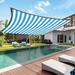 Clearance!XEOVHV Sun Shade Sails Canopy Sand Curved Square Outdoor Shade Canopy 118.1 X118.1 Breathable 95% UV Block Canopy for Outdoor Patio Garden Backyard