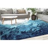 Entry Rug Thick Rug Pattern Rug Gift Rug Blue Tones Rug Blue Rug Landscape Rugs Home Decor Rug Stair Rug Printed Rug Home Decor 1.7 x2.3 - 50x70 cm