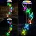Solar Angel Wind Chimes Color Changing Solar Wind Chimes for Outside Waterproof Solar Powered Wind Chime Outdoor Solar Light LED Multi-Color Light Cover Gift for Christmas Garden Decor