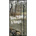 Fire Pit Accessory Std Blow Poker & Hanger for Wood Stove/Fireplace Made by a Blacksmith