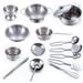 16 Piece Set Toy Stainless Steel Kitchen Toys Cooking Utensils Set-Pretend Play Pots Pans Toy Cookware Kits For Kids Cooking Utensil Set Role Play Educational Toys For Toddlersã€�Packed In Color Paper