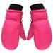Mifelio Kids Snow Gloves Windproof S/M/L Size Winter Warm Boys Outdoor Skating Snow Kids Ski Girls Gloves Snowboarding Kids Gloves Mittens Gloves for Cold Weather Hot Pink S