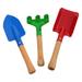 3pcs Beach Sand Shovels Rakes Kids Sand Toys Wooden Shovels and Rakes for Kids Gardening Tools Summer Outdoors Toys