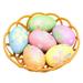 ã€�12PCS Eggs + 2PCS Basketsã€‘Easter Foam Eggs Toy For Kids Cartoon Simulation Eggs with Basket Easter Eggs Hanging Decoration Festive Scene Layout Easter DIY Crafts Easter Party Favors Supplies