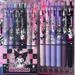 Sanrio Gel Pen 6Pcs Cartoon Hello Kitty Kuromi ST Quick Drying Black 0.5mm Press The Ballpoint Pen Learning Stationery Gifts Toy Kuromi