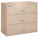 FireKing Champagne Fire Resistant File Cabinet - 3 Drawer Lateral 44 wide