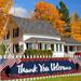 Veterans Day Decorations Thank You Veterans Banner for Fence Yard Lawn Red White Blue Patriotic Decor 4th of July Memorial Day Decorations and Supplies for Home Party