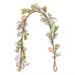 4 FT Easter Garland with Eggs and Mixed Spring Flowers Long Artificial Rustic Egg Floral Vine String Garland for Easter Day Springtime Seasonal Decoration Wreath Making Party Supplies