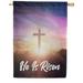 America Forever He is Risen Easter Day House Flag 28 x 40 inch Double Sided Cross Religious Decorative Small Spring Holiday Seasonal Easter Day Flags for Outdoor Yard Lawn Decoration