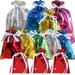 Gift Drawstring Gift Bags Multipack 12 Pack Large Reusable Solid Color Bag Birthday Foil Shinning Gift Bags Jumbo Gift Bag Wedding Gift Wrapping Bag for Wrapping Presents Birthday Party