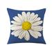 Spring Pillow Small Daisy Pillow Cover New Print Pillow Cover Office Sofa Pillow Cover 45 * 45cm/17.7 * 17.7in Pillowcase Satin Silk Pillowcase Size Silk Pillowcase for Hair And Skin Christmas