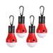 LED Camping Lantern Camping Accessories Hanging Tent Light Bulbs with Clip Hook for Camping Hiking Hurricane Storms Outages Collapsible Batteries Included 6 Packs redï¼ŒG172377