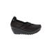 Bernie Mev Wedges: Slip-on Platform Casual Black Solid Shoes - Women's Size 40 - Round Toe