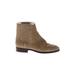 J.Crew Ankle Boots: Tan Solid Shoes - Women's Size 8 1/2 - Almond Toe