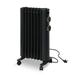 1500W Portable Electric Radiator Oil Filled Heater With 3 Heating Modes Adjustable Thermostat Matte Black