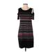 White House Black Market Casual Dress: Black Stripes Dresses - Women's Size Small