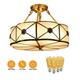 New Tiffany Style Pendant Light Ceiling Lamp Glass Chandelier Bedroom Fixture E26 for Study Office Living Room Dining Room