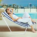 CELNNCOE Outdoor Beach Chair Lounge Chair Portable Foldable Lunch Bed Camping Camping Chair Leisure Chair Free Storage Bag Camping Essentials