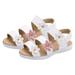 Child Shoes Summer Solid Color Sandals Fashion Big Flower Girls Flat Pricness Shoe Beach Holiday Vacation Shoes For Child Bowling Footwear