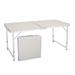 Folding Table 4 FT Height Adjustable Lightweight Multipurpose Desk Outdoor Camping Picnic Desk White-120 x 60 x 70cm