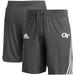 Men's adidas Gray Georgia Tech Yellow Jackets Sideline Three-Stripe Knit Shorts