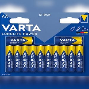 Varta Long Life Power AA Batterie x 12 Image