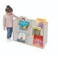 Mini Range Wooden Single Sided Book Display with Perspex Units - Grey
