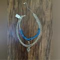 Free People Jewelry | Free People Yosemite Layered Necklace | Color: Blue/Silver | Size: Os