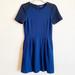 Madewell Dresses | Madewell Gallerist Ponte Dress Colorblock | Color: Black/Blue | Size: 2