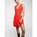 Free People Dresses | Free People King Of My Heart Ribbed Crochet Detail Mini Dress In Red | Color: Red | Size: 0