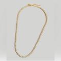 Madewell Jewelry | Madewell The Tennis Collection Bezel Set Crystal Necklace | Color: Gold | Size: 15.5” +3” Extender