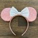 Disney Accessories | Disney Minnie Mouse Ears From Etsy | Color: Pink/White | Size: Osg