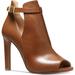 Michael Kors Shoes | Michael Kors Brown Lawson Open Toe Bootie New Size 8.5m | Color: Brown | Size: 8.5