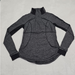 Lululemon Sweaters | Lululemon Shirt Womens 10 Base Runner 1/2 Zip Heathered Herringbone Sweater | Color: Gray | Size: 10