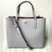 Tory Burch Bags | New Tory Burch Blake Leather Small Tote Crossbody Gray | Color: Gray | Size: Os