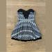 Free People Dresses | Free People Tribal Print Beaded Strapless Mini Dress | Color: Black/Gray | Size: M