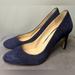 Nine West Shoes | Guc Nine West Suede Hand Jive Dark Blue Pumps Size 10.5 | Color: Blue | Size: 10.5