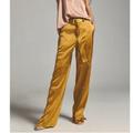 Anthropologie Pants & Jumpsuits | Anthropologie Avec Les Filles Relaxed Satin Trousers - Size 2 - Nwt | Color: Gold | Size: 2